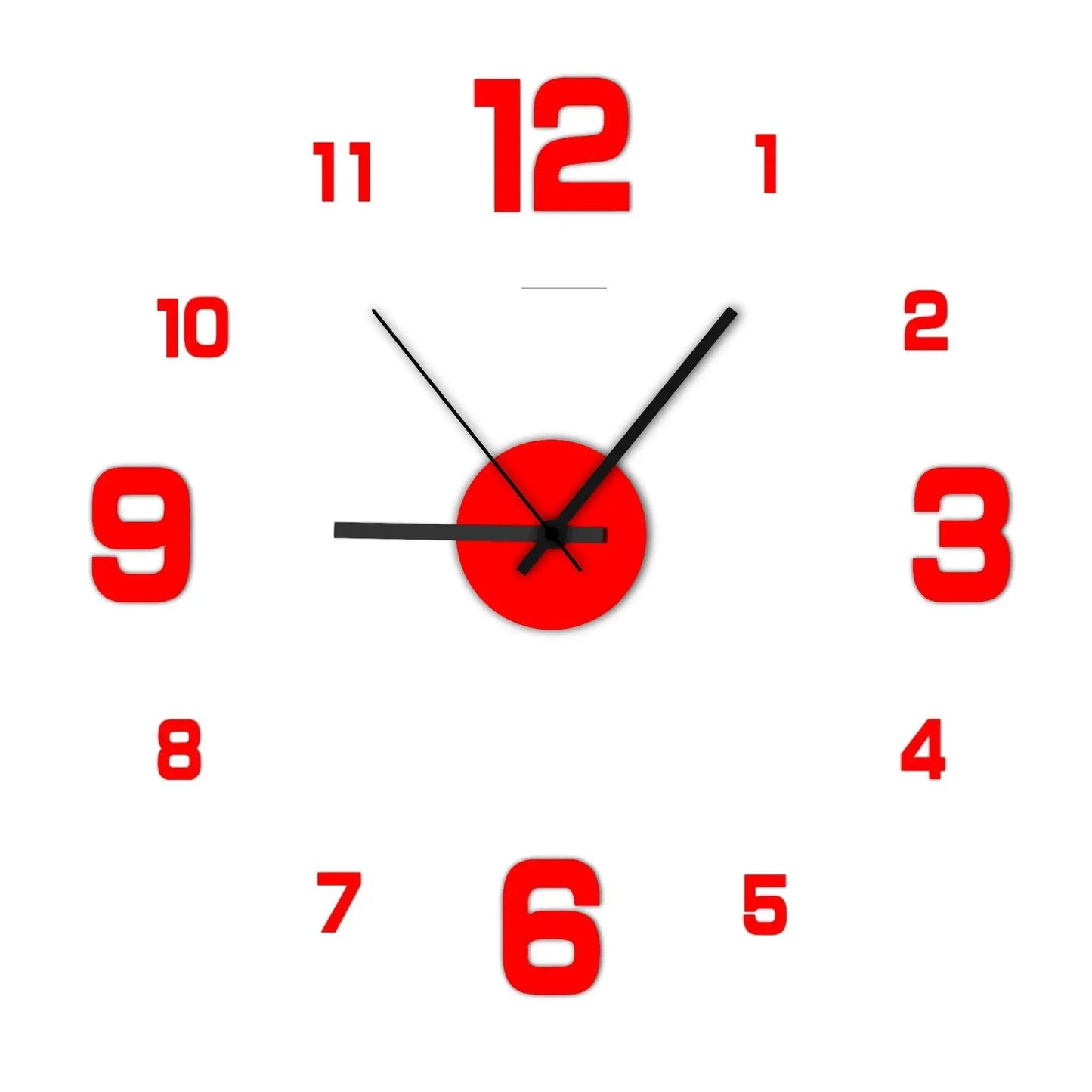 Creative Frameless DIY Wall Clock with Silent Mechanism