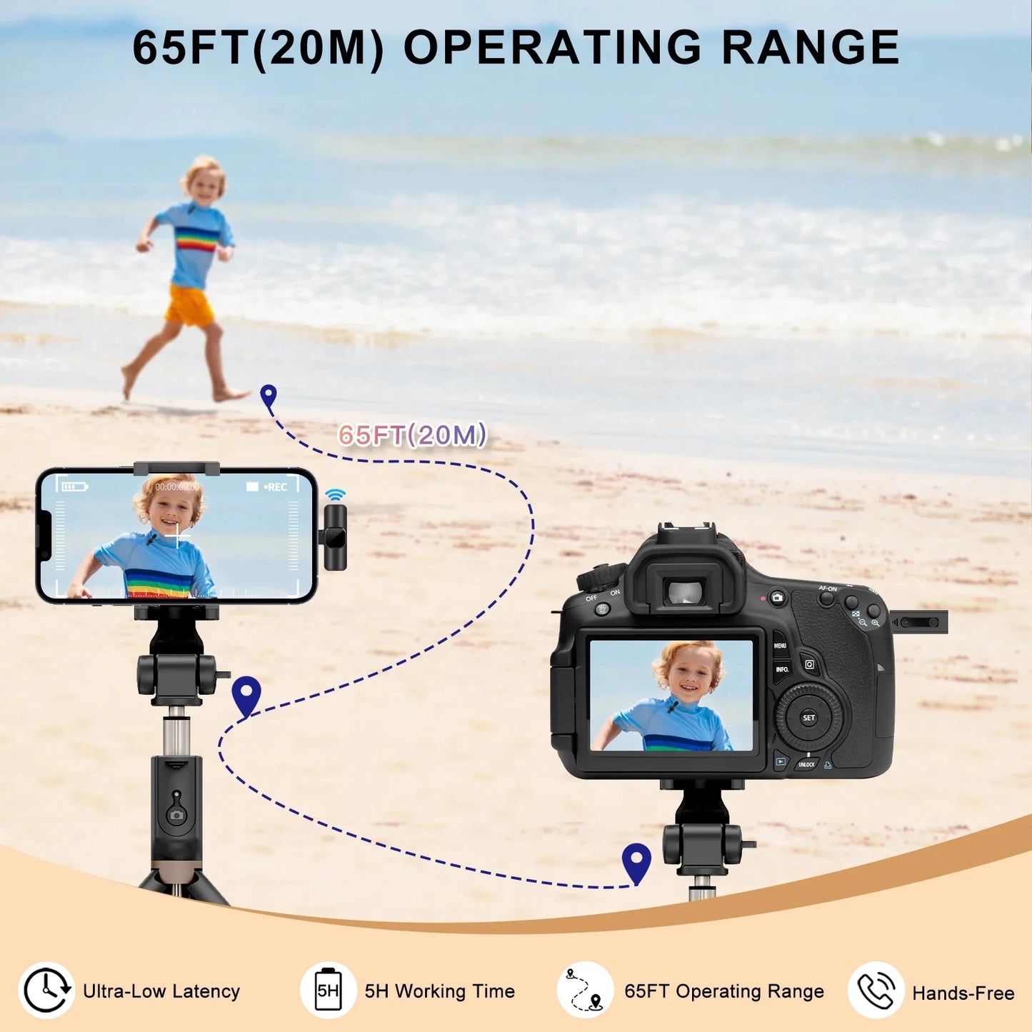 New Wireless Lavalier Microphone Portable Audio Video Recording Mini Mic