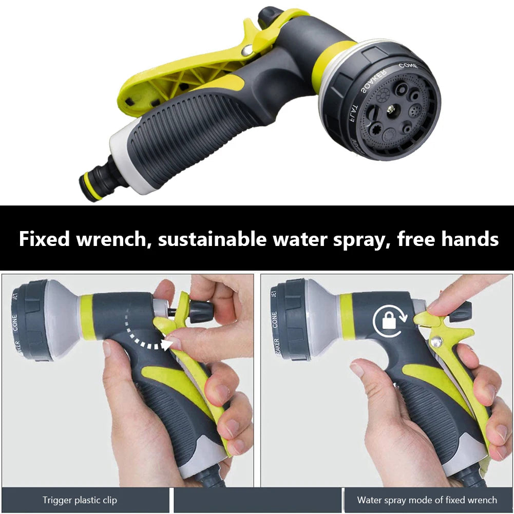 High-Pressure Garden Water Spray Gun Multi-Function Hose Nozzle
