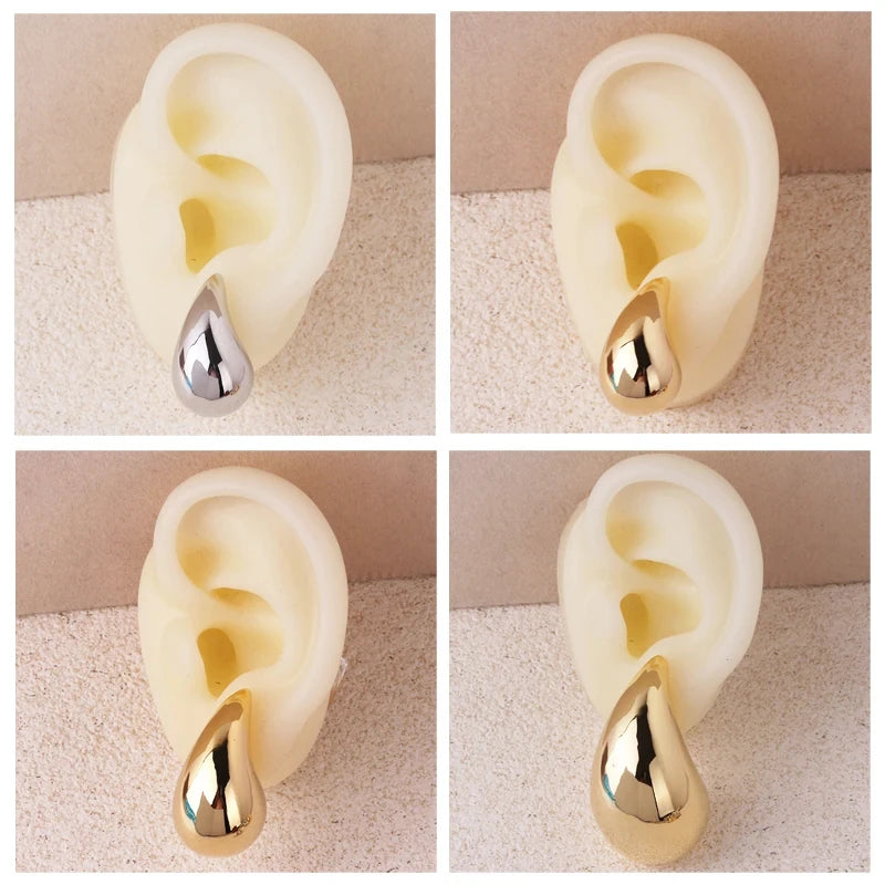Oversized Chunky Hoop Earrings – Gold Plated, Lightweight
