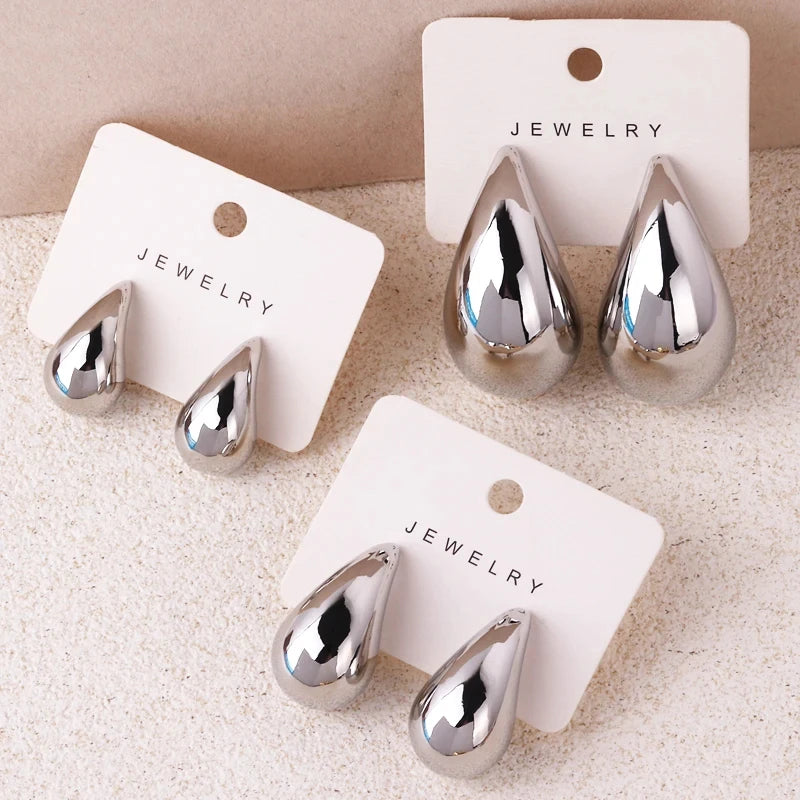 Oversized Chunky Hoop Earrings – Gold Plated, Lightweight