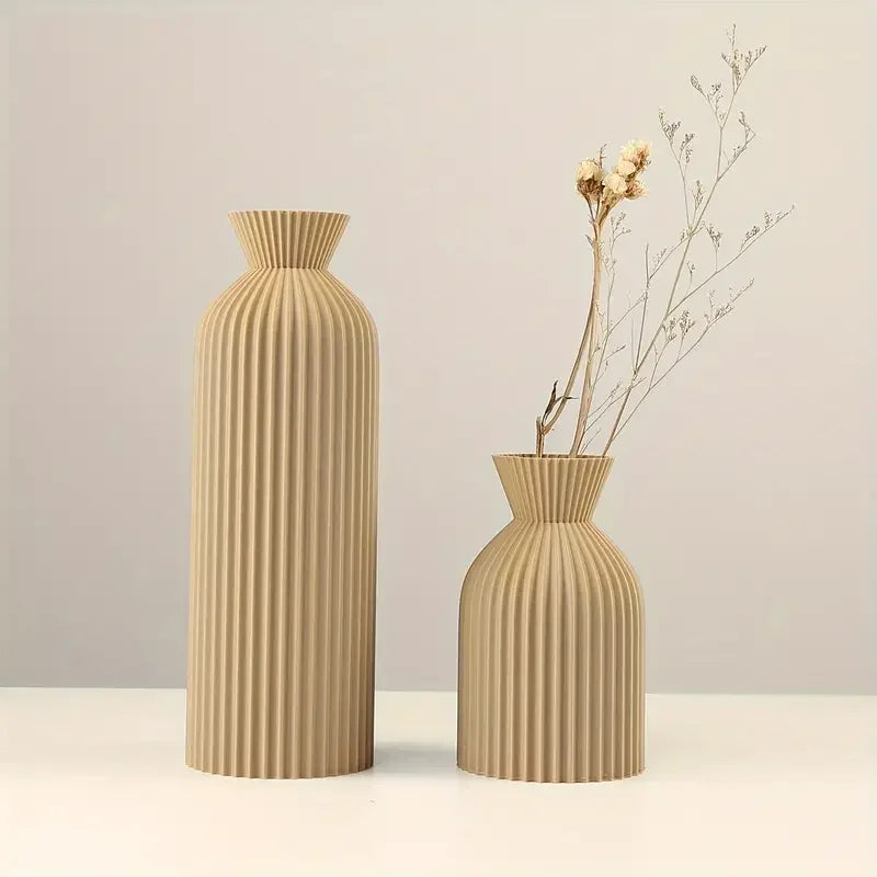 Elegant Black Boho Chic Plastic Vase