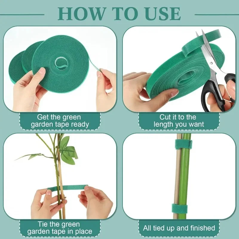 Self-Adhesive Plant Cable Tie, Adjustable Nylon Garden Tape