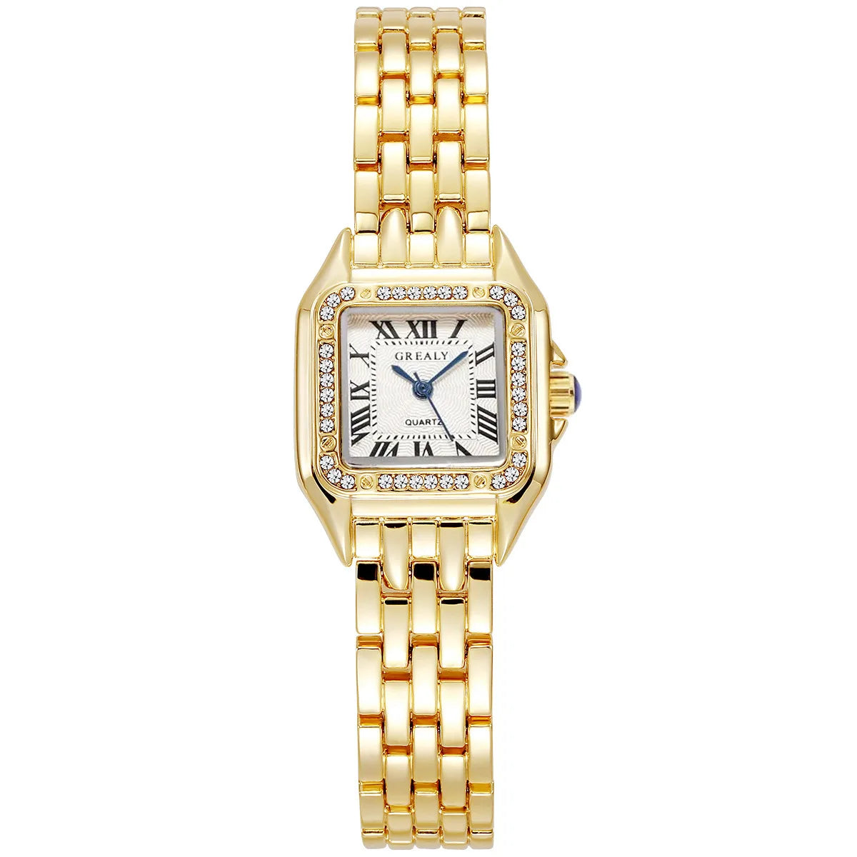 Luxury Women's Square Quartz Watch – Stainless Steel Strap, Fashion Gift