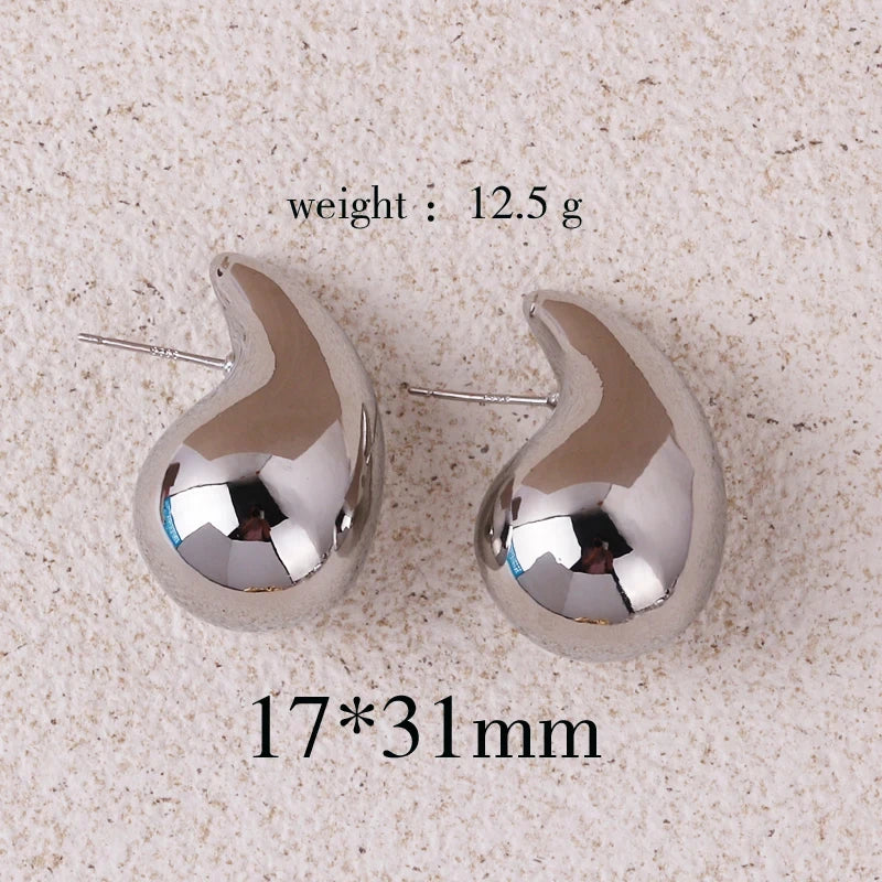 Oversized Chunky Hoop Earrings – Gold Plated, Lightweight