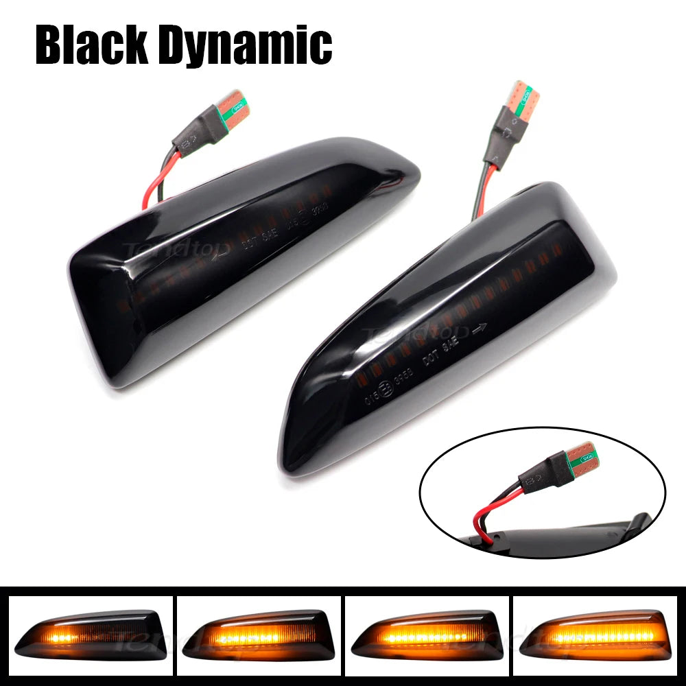 2Pcs LED Dynamic Side Marker Lights for Opel