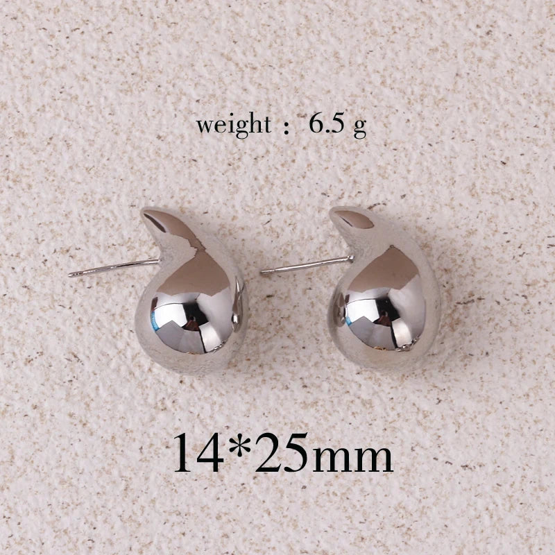 Oversized Chunky Hoop Earrings – Gold Plated, Lightweight