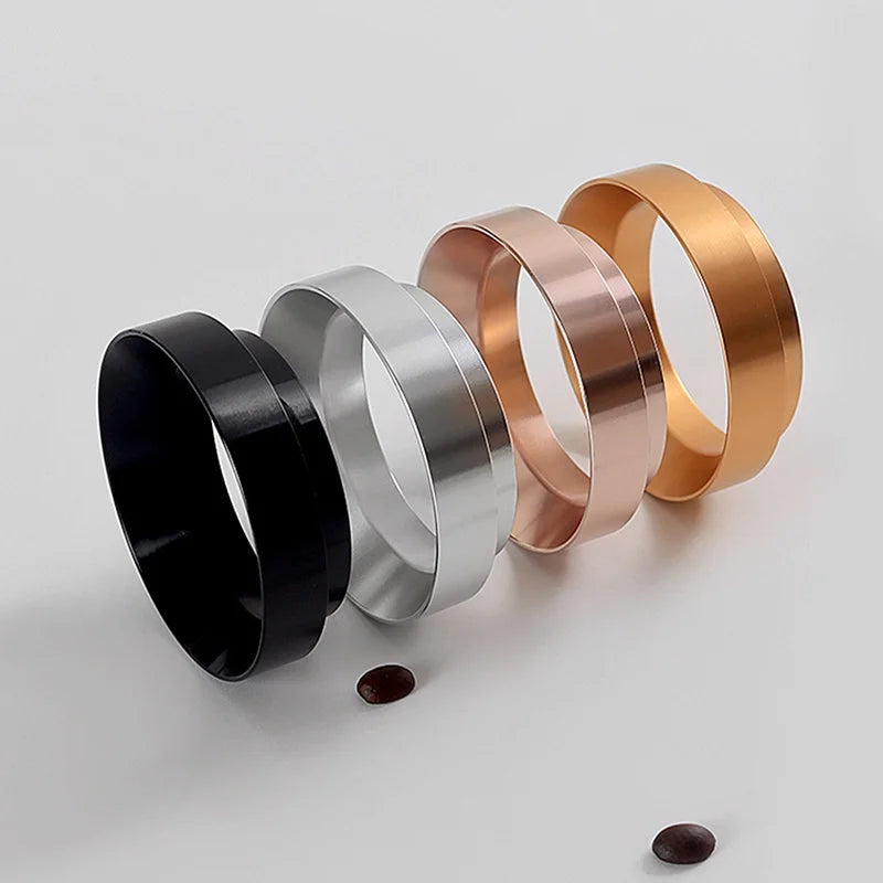 Coffee Dosing Ring – Anti-Spill Aluminum Powder Catcher (51mm/53mm/58mm)