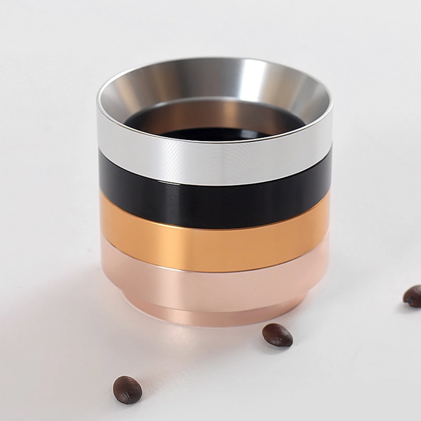 Coffee Dosing Ring – Anti-Spill Aluminum Powder Catcher (51mm/53mm/58mm)