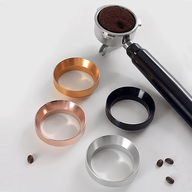 Coffee Dosing Ring – Anti-Spill Aluminum Powder Catcher (51mm/53mm/58mm)