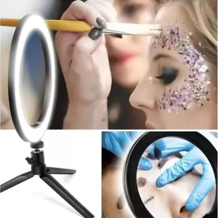 8-Inch Ring Light with Table Tripod and Phone Holder