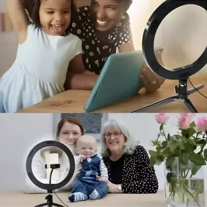 8-Inch Ring Light with Table Tripod and Phone Holder