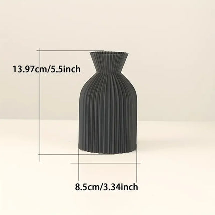 Elegant Black Boho Chic Plastic Vase