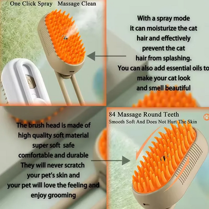 Cat Dog Pet Spray Massage Brush