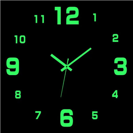 Creative Frameless DIY Wall Clock with Silent Mechanism