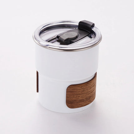 Stainless Steel Coffe Mug with Lid Portable Heat Resistant for Outdoor Picnic