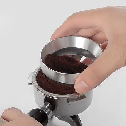 Coffee Dosing Ring – Anti-Spill Aluminum Powder Catcher (51mm/53mm/58mm)