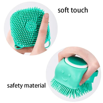 Bathroom Puppy Big Dog Cat Bath Massage Gloves Brush