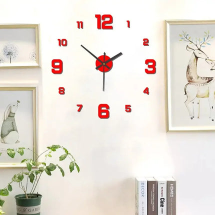 Creative Frameless DIY Wall Clock with Silent Mechanism
