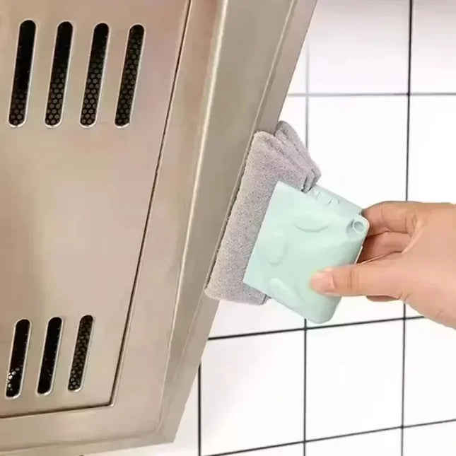 Window Groove & Kitchen Cleaning Brush with Scouring Pad