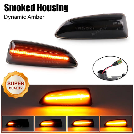 2Pcs LED Dynamic Side Marker Lights for Opel