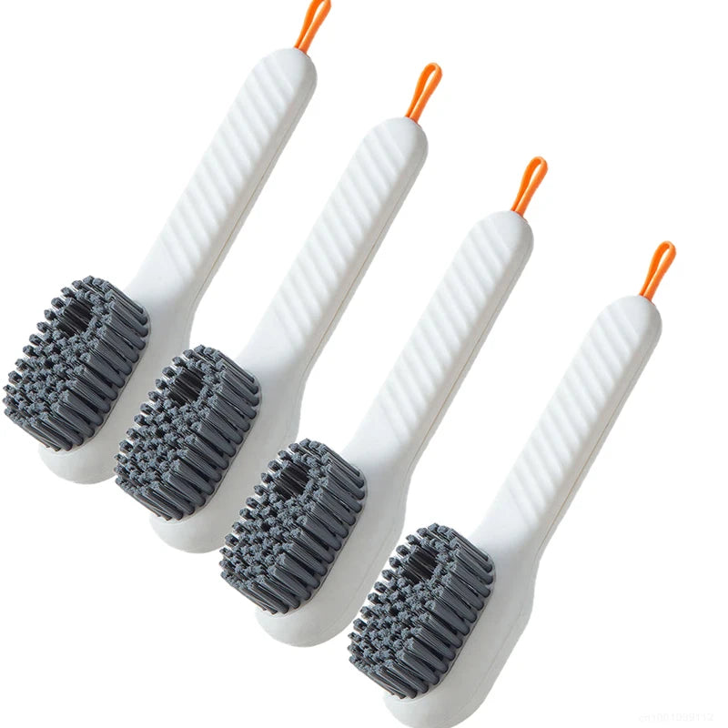 1/2pcs Press Out Shoe & Clothes Cleaning Brush with Automatic Liquid Discharge