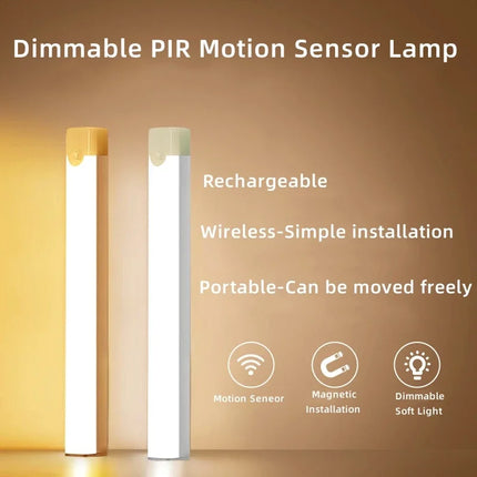 1pc Wireless Rechargeable LED Motion Sensor Cabinet Light -