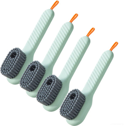 1/2pcs Press Out Shoe & Clothes Cleaning Brush with Automatic Liquid Discharge