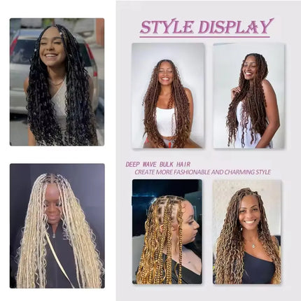 Synthetic 18" Deep Wave Braiding Hair