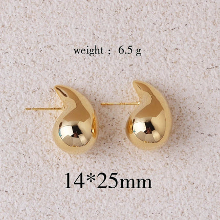 Oversized Chunky Hoop Earrings – Gold Plated, Lightweight
