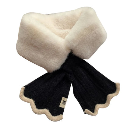 Winter Plush Fur Neck Scarf for Women