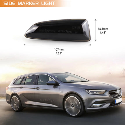 2Pcs LED Dynamic Side Marker Lights for Opel