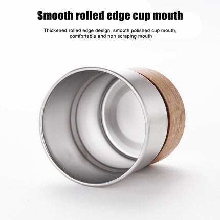 Stainless Steel Coffe Mug with Lid Portable Heat Resistant for Outdoor Picnic