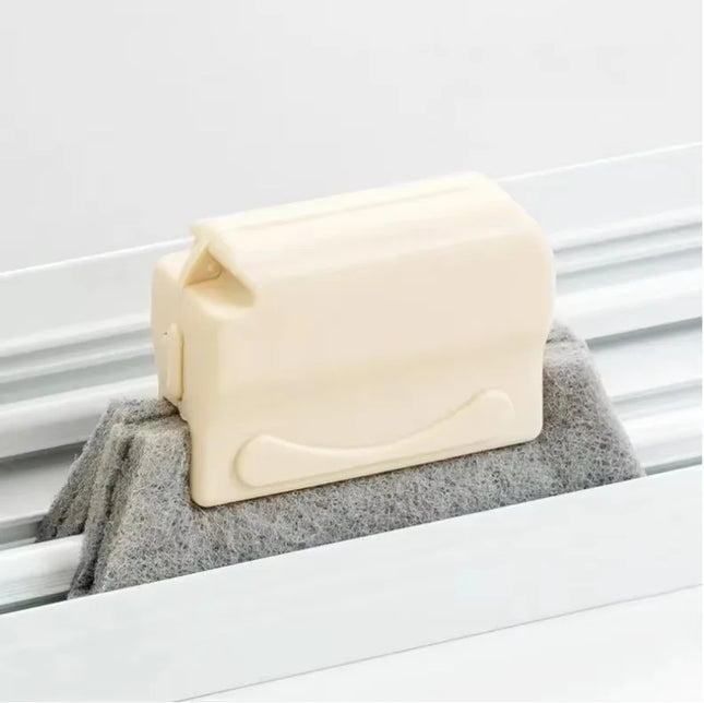 Window Groove & Kitchen Cleaning Brush with Scouring Pad