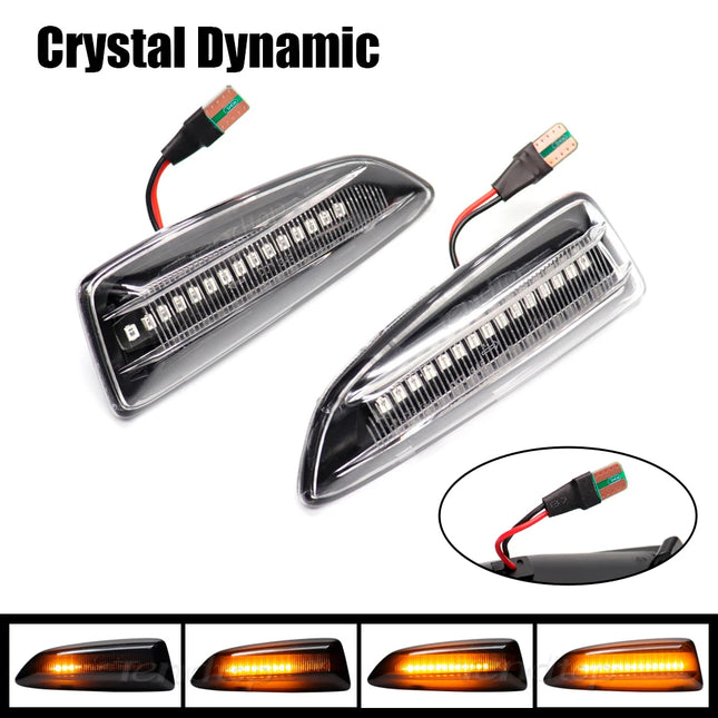 2Pcs LED Dynamic Side Marker Lights for Opel