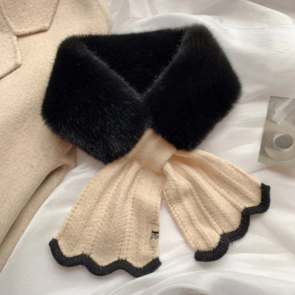 Winter Plush Fur Neck Scarf for Women