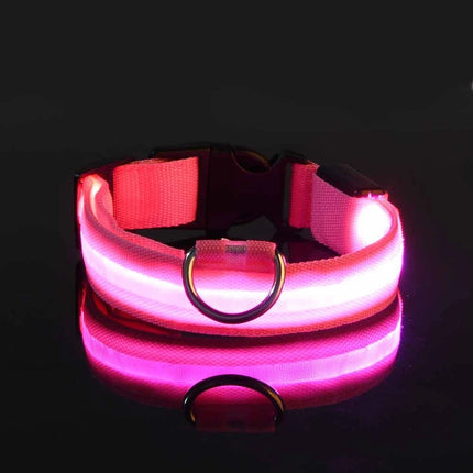 Nylon LED Night Safety Flashing Glow Pet Dog Collar