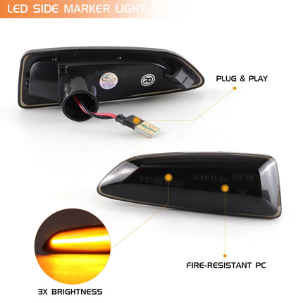 2Pcs LED Dynamic Side Marker Lights for Opel