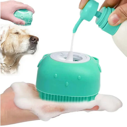 Bathroom Puppy Big Dog Cat Bath Massage Gloves Brush