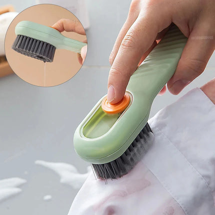 1/2pcs Press Out Shoe & Clothes Cleaning Brush with Automatic Liquid Discharge