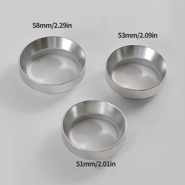 Coffee Dosing Ring – Anti-Spill Aluminum Powder Catcher (51mm/53mm/58mm)