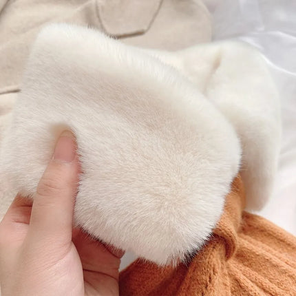 Winter Plush Fur Neck Scarf for Women