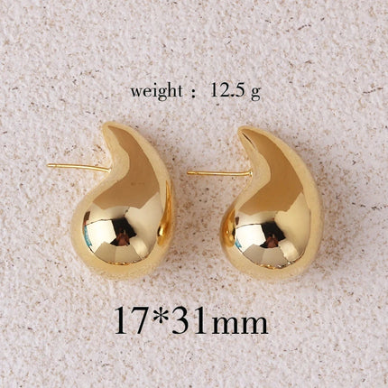 Oversized Chunky Hoop Earrings – Gold Plated, Lightweight