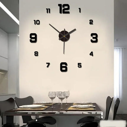Creative Frameless DIY Wall Clock with Silent Mechanism