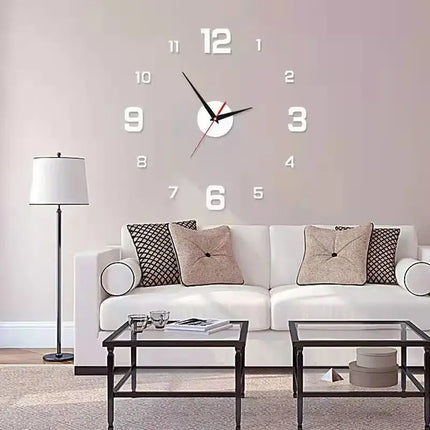 Creative Frameless DIY Wall Clock with Silent Mechanism