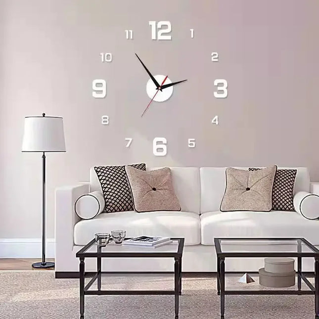 Creative Frameless DIY Wall Clock with Silent Mechanism