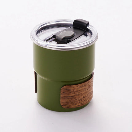 Stainless Steel Coffe Mug with Lid Portable Heat Resistant for Outdoor Picnic
