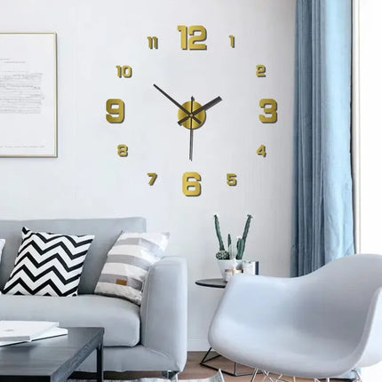 Creative Frameless DIY Wall Clock with Silent Mechanism