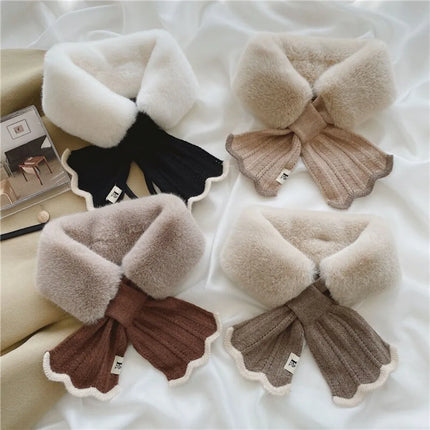 Winter Plush Fur Neck Scarf for Women