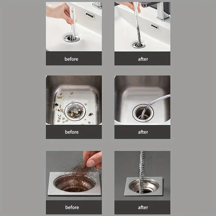 Flexible Sink Drain Cleaning Brush Clog Remover Tool